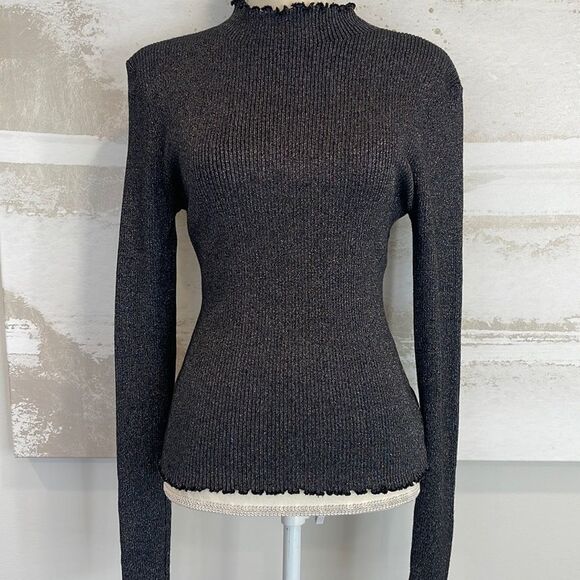 Robertson + Rodeo Long Sleeve Ribbed Sparkle Top - Picture 1 of 6